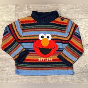 Sesame Street Elmo Striped Kids Sweater